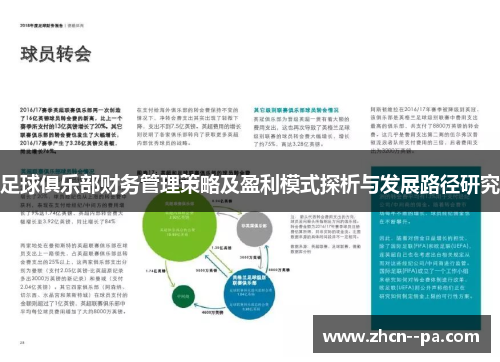 足球俱乐部财务管理策略及盈利模式探析与发展路径研究 足球俱乐部财务管理策略及盈利模式探析与发展路径研究